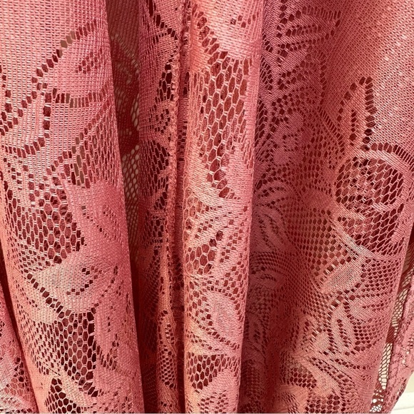 Rose Pink Open Front Oversized Festival Scarf Wrap Beach Coverup - Picture 6 of 6